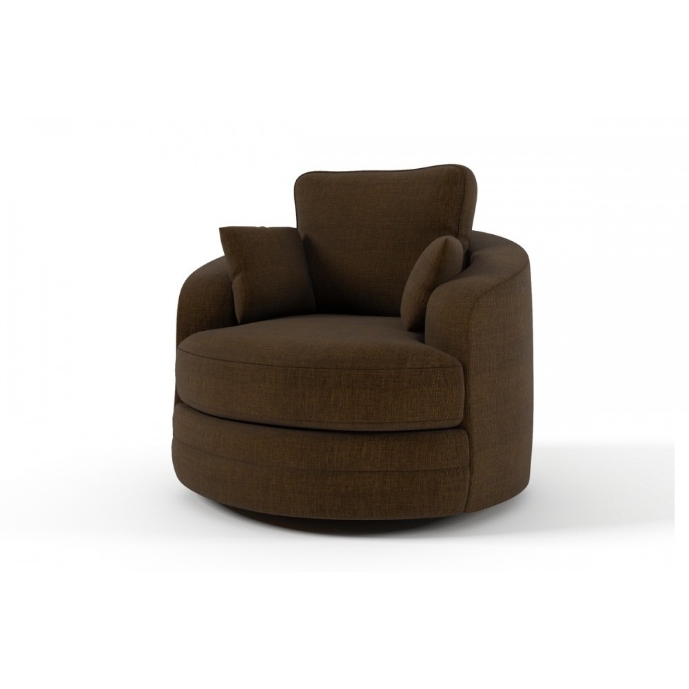 Fauteuil 1 place PIVOTANT en tissu de qualité SWITY, chocolat, Marron Fauteuil 1 place PIVOTANT en tissu de qualité SWITY, chocolat, Marron