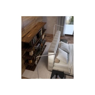 Lit design en cuir italien de luxe SILVER, blanc, 160x200