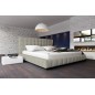 Lit design en cuir italien de luxe SILVER, gris clair, 160x200 Lit design en cuir italien de luxe SILVER, gris clair, 160x200