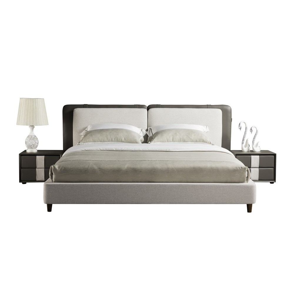 Lit design en cuir et tissu de luxe ASTRA, choisissez la couleur et le tissu, 140x200, Personnalisé Lit design en cuir et tissu de luxe ASTRA, choisissez la couleur et le tissu, 140x200, Personnalisé