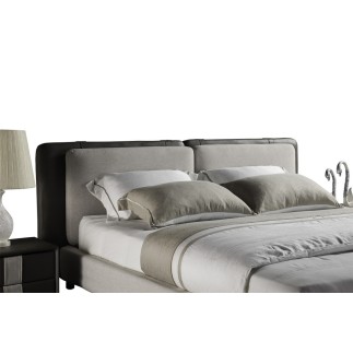 Lit design en cuir et tissu de luxe ASTRA, choisissez la couleur et le tissu, 160x200
