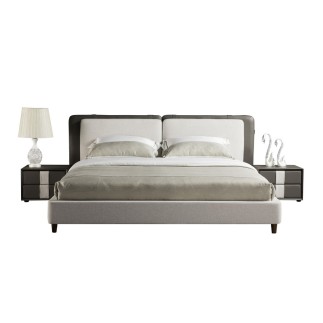 Lit design en cuir et tissu de luxe ASTRA, choisissez la couleur et le tissu, 180x200