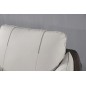 Ensemble Ensemble canapé 3 places et 2 places et fauteuil en cuir italien buffle DUBLIN, couleur blanc cassé et liseret noir Ensemble Ensemble canapé 3 places et 2 places et fauteuil en cuir italien buffle DUBLIN, couleur blanc cassé et liseret noir