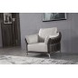 Ensemble Ensemble canapé 3 places et 2 places et fauteuil en cuir italien buffle DUBLIN, couleur blanc cassé et liseret noir Ensemble Ensemble canapé 3 places et 2 places et fauteuil en cuir italien buffle DUBLIN, couleur blanc cassé et liseret noir