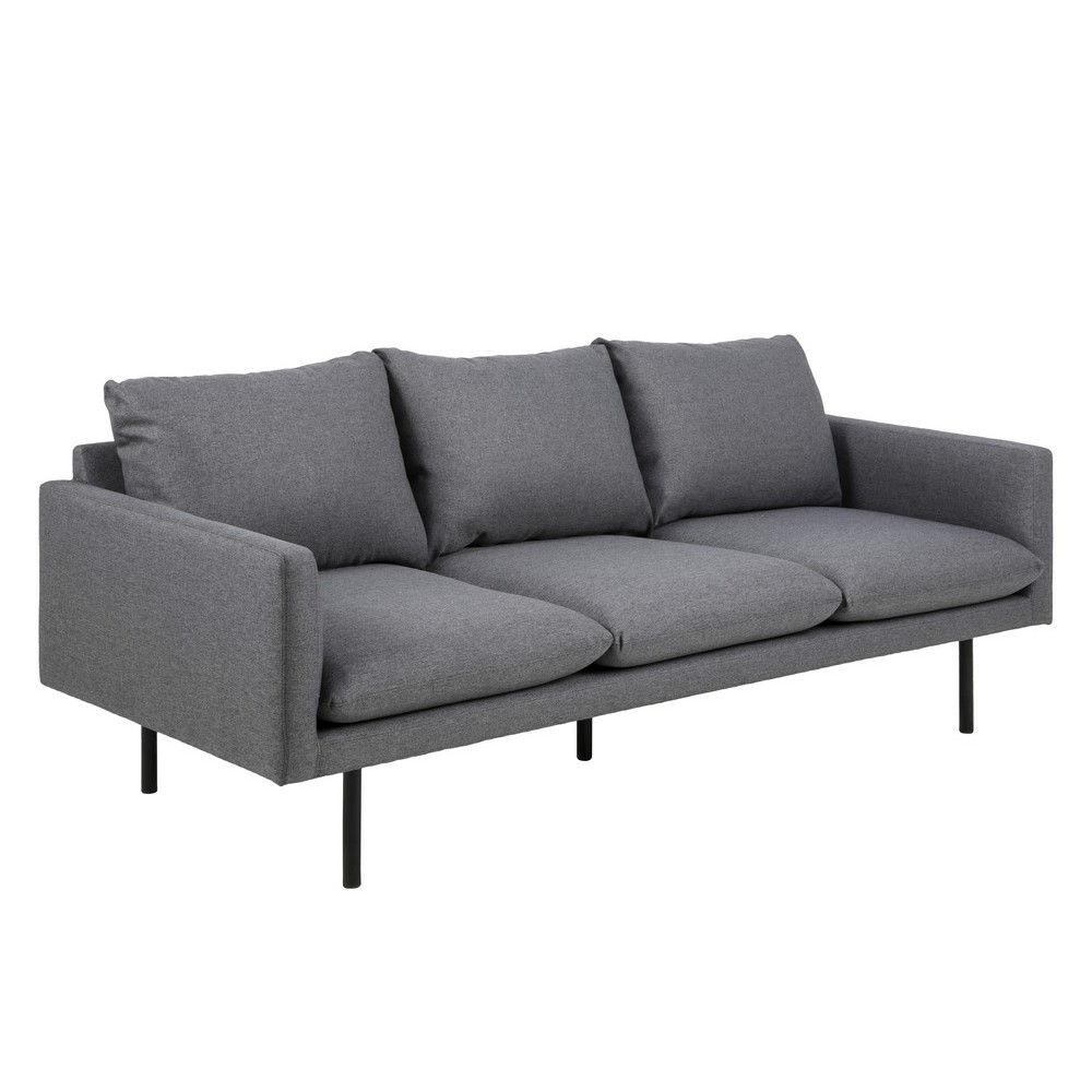 Canapé 3 places en tissu de qualité CAROLE, gris foncé, Gris anthracite Canapé 3 places en tissu de qualité CAROLE, gris foncé, Gris anthracite