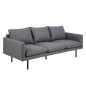 Canapé 3 places en tissu de qualité CAROLE, gris foncé, Gris anthracite Canapé 3 places en tissu de qualité CAROLE, gris foncé, Gris anthracite