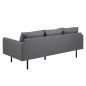 Canapé 3 places en tissu de qualité CAROLE, gris foncé, Gris anthracite Canapé 3 places en tissu de qualité CAROLE, gris foncé, Gris anthracite