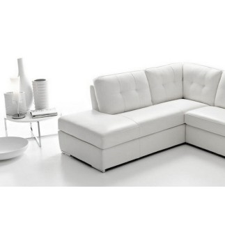 Canapé d'angle TOSCA en simili cuir de qualité supérieure Vénésetti, blanc