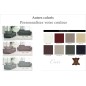 Solde de paiement de la commande: Ensemble canapé 3 places et 2 places en cuir italien buffle italina, blanc avec surpiqure blan