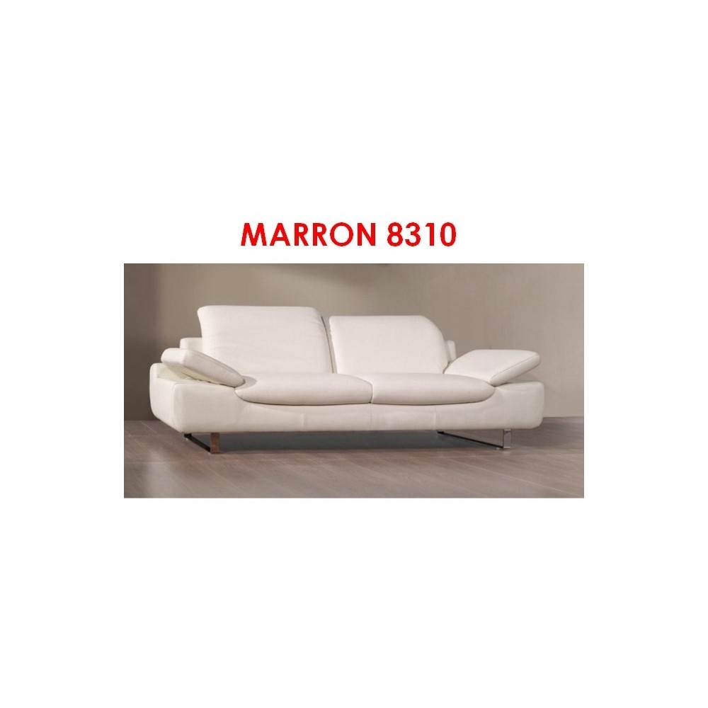 Commande Casanoti : canapé torino en cuir haut de gamme italien canapé 2 places marron n°8310 - casanoti, 6x sans frais, total d