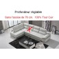 - Canapé d'angle en 100% TOUT cuir de buffle italien de luxe GIOVANI, BEIGE, personnalisé sur mesure une assise de 76 cm en moin - Canapé d'angle en 100% TOUT cuir de buffle italien de luxe GIOVANI, BEIGE, personnalisé sur mesure une assise de 76 cm en moin