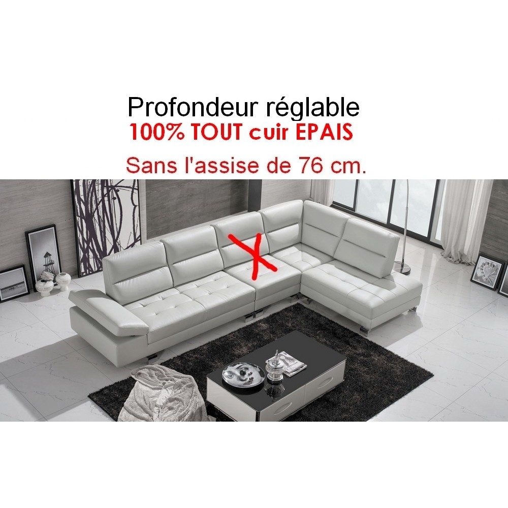 1er paiement de la commande : Canapé d'angle en 100% TOUT cuir EPAIS de buffle italien de luxe GIOVANI, BEIGE, personnalisé sur 1er paiement de la commande : Canapé d'angle en 100% TOUT cuir EPAIS de buffle italien de luxe GIOVANI, BEIGE, personnalisé sur