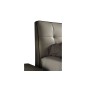 Lit design en cuir italien de luxe BERTA, avec sommier à lattes, gris clair, 160x200 Lit design en cuir italien de luxe BERTA, avec sommier à lattes, gris clair, 160x200