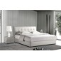 Lit design en cuir italien de luxe BERTA, avec sommier à lattes, blanc, 180x200 Lit design en cuir italien de luxe BERTA, avec sommier à lattes, blanc, 180x200