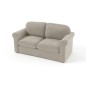 Canapé 2 places convertible en tissu de qualité NIKOS, beige. Canapé 2 places convertible en tissu de qualité NIKOS, beige.