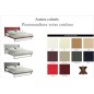 Lit design en cuir italien de luxe AZURO, avec sommier à lattes, couleur personnalisée 140x200 Lit design en cuir italien de luxe AZURO, avec sommier à lattes, couleur personnalisée 140x200