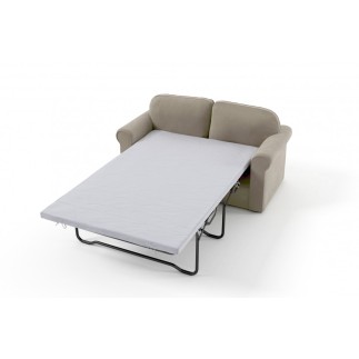 Canapé 2 places convertible en tissu de qualité NIKOS, beige.