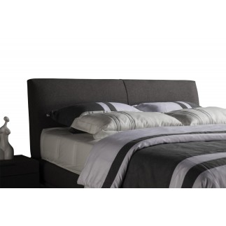 Lit design en tissu de luxe ALVESA, couleur chocolat n°06, 180x200