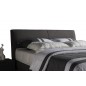 Lit design en tissu de luxe ALVESA, couleur chocolat n°06, 180x200 Lit design en tissu de luxe ALVESA, couleur chocolat n°06, 180x200