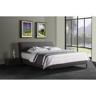 Lit design en tissu de luxe ALVESA, couleur chocolat n°06, 140x190