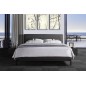 Lit design en tissu de luxe ALVESA, couleur chocolat n°06, 160x200 Lit design en tissu de luxe ALVESA, couleur chocolat n°06, 160x200