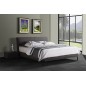 Lit design en tissu de luxe ALVESA, couleur chocolat n°06, 160x200 Lit design en tissu de luxe ALVESA, couleur chocolat n°06, 160x200