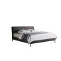 Lit design en tissu de luxe ALVESA, couleur chocolat n°06, 160x200 Lit design en tissu de luxe ALVESA, couleur chocolat n°06, 160x200
