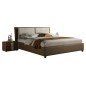 Lit design en cuir et tissu de luxe ELINE, choisissez la couleur du cuir et du tissu, 160x200, Choix de la couleur Lit design en cuir et tissu de luxe ELINE, choisissez la couleur du cuir et du tissu, 160x200, Choix de la couleur