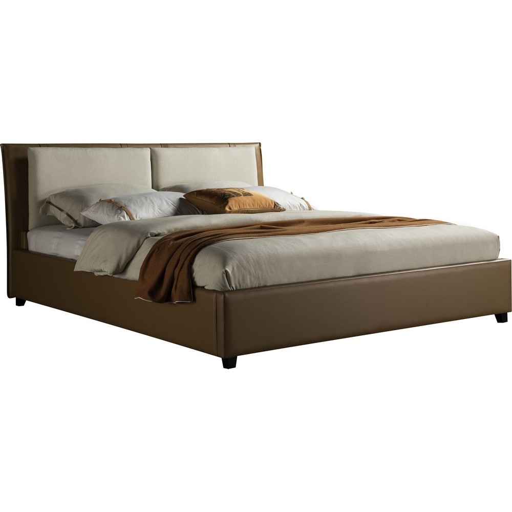 Lit design en cuir et tissu de luxe ELINE, choisissez la couleur du cuir et du tissu, 180x200, Choix de la couleur Lit design en cuir et tissu de luxe ELINE, choisissez la couleur du cuir et du tissu, 180x200, Choix de la couleur