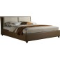 Lit design en cuir et tissu de luxe ELINE, choisissez la couleur du cuir et du tissu, 180x200, Choix de la couleur Lit design en cuir et tissu de luxe ELINE, choisissez la couleur du cuir et du tissu, 180x200, Choix de la couleur