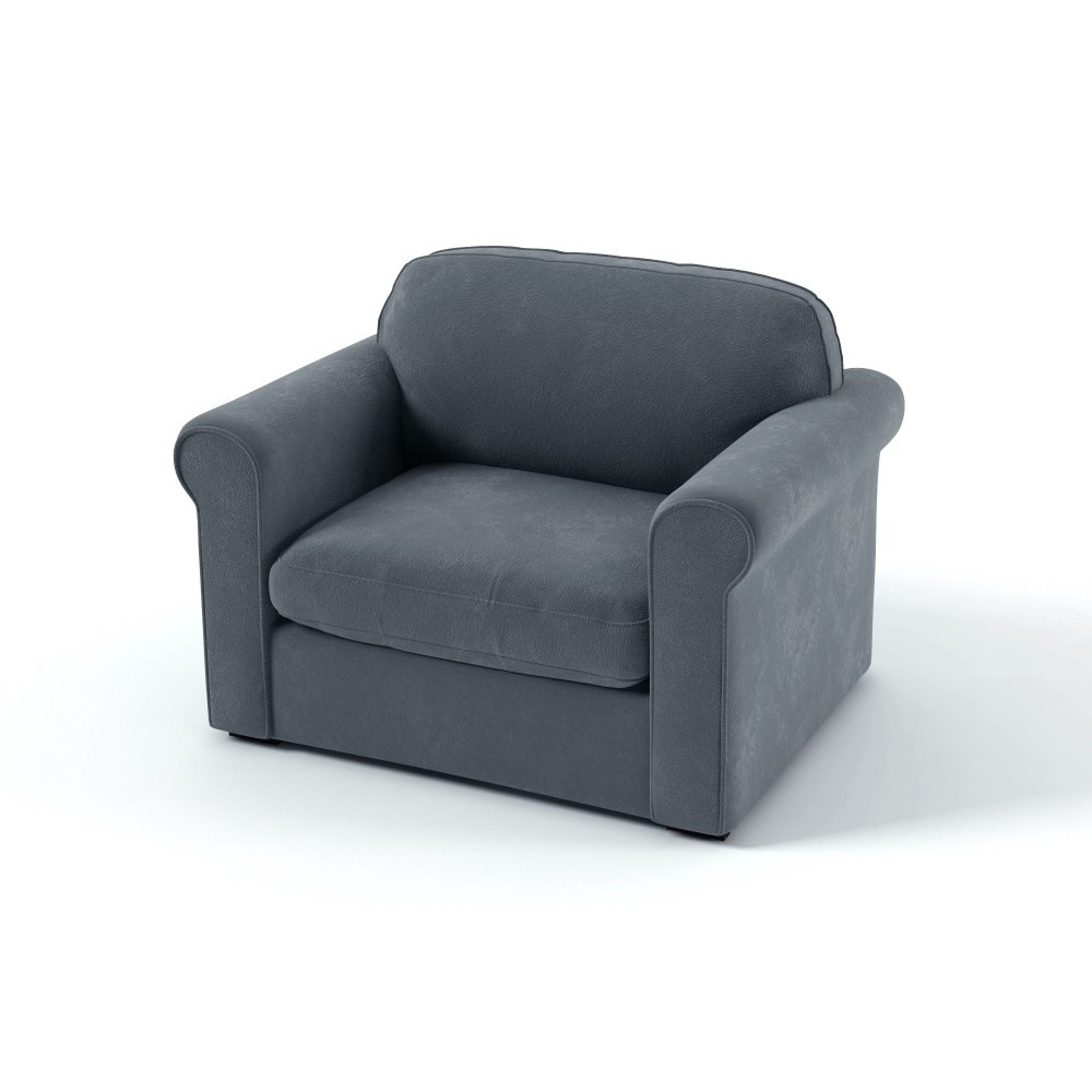 Fauteuil 1 place en tissu de qualité NIKOS, gris-bleu. Fauteuil 1 place en tissu de qualité NIKOS, gris-bleu.