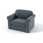 Fauteuil 1 place en tissu de qualité NIKOS, gris-bleu. Fauteuil 1 place en tissu de qualité NIKOS, gris-bleu.