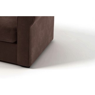 Fauteuil 1 place en tissu de qualité NIKOS, chocolat.