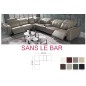 Canapé d'angle relax en cuir de buffle italien de luxe double relax électrique sans le bar personnalisé sur demande du client, 3