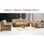 Solde de PAIEMENT : Ensemble OXFORD 4 pièces: composé d'un canapé 3 places + 2 places + 2 fauteuils : 3+2+1+1 en cuir luxe itali
