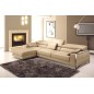Canapé d'angle en cuir italien 5 places SUEDE, beige, angle gauche Canapé d'angle en cuir italien 5 places SUEDE, beige, angle gauche