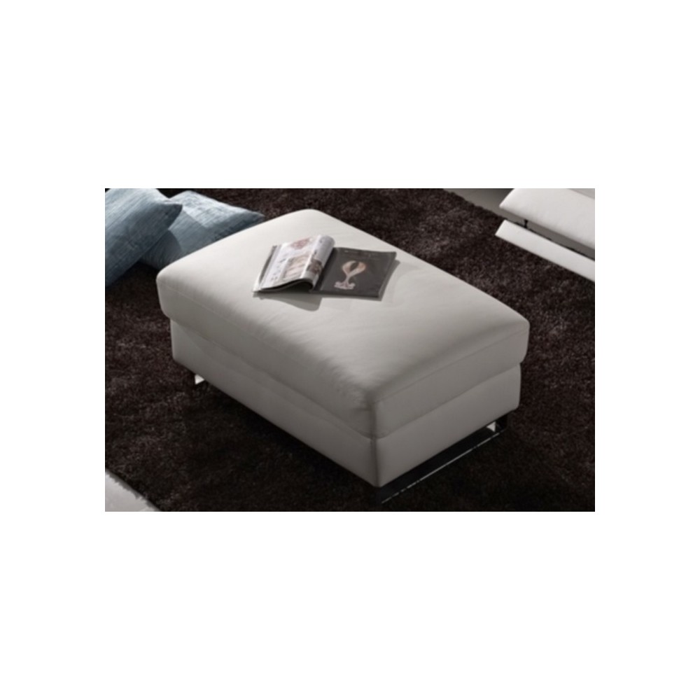 Grand pouf Relaxino en cuir de buffle (gamme de cuir de buffle), blanc