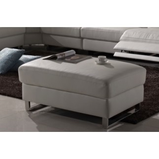 Grand pouf Relaxino en cuir de buffle (gamme de cuir de buffle), blanc