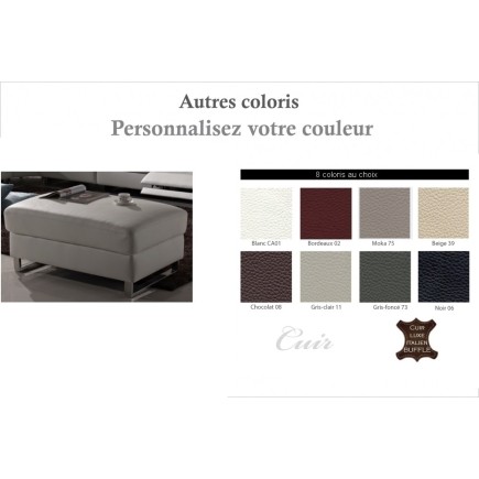 Grand pouf Relaxino en cuir de buffle (gamme de cuir de buffle), choix de la couleur