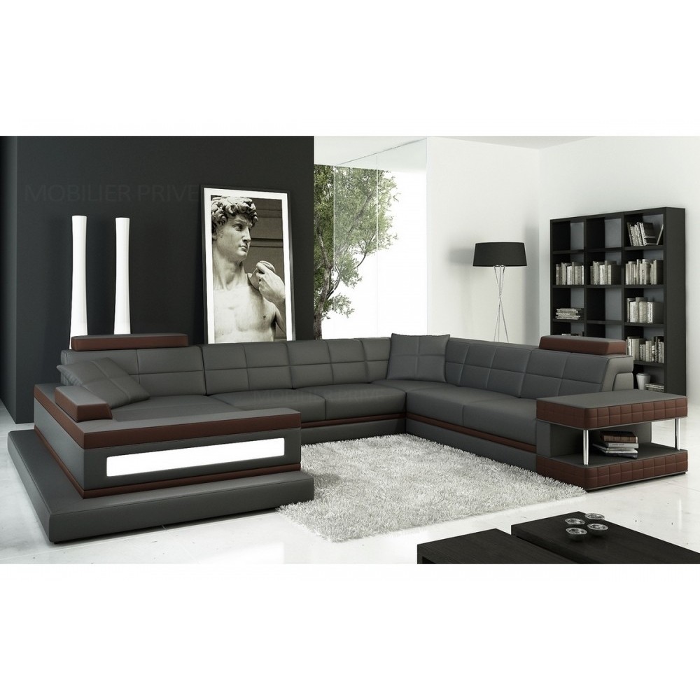 Solde de paiement de la commande: Canapé d'angle en cuir italien 8 places majestic, gris foncé, angle droit, Choix de la couleur Solde de paiement de la commande: Canapé d'angle en cuir italien 8 places majestic, gris foncé, angle droit, Choix de la couleur