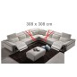 Solde de la commande: Canapé d'angle 2 relax électriques, cuir buffle italien luxe RELAXINO, gris clair, sur mesure sur demande Solde de la commande: Canapé d'angle 2 relax électriques, cuir buffle italien luxe RELAXINO, gris clair, sur mesure sur demande