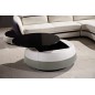 Table basse design de qualité, blanc et gris clair, GENETO Table basse design de qualité, blanc et gris clair, GENETO