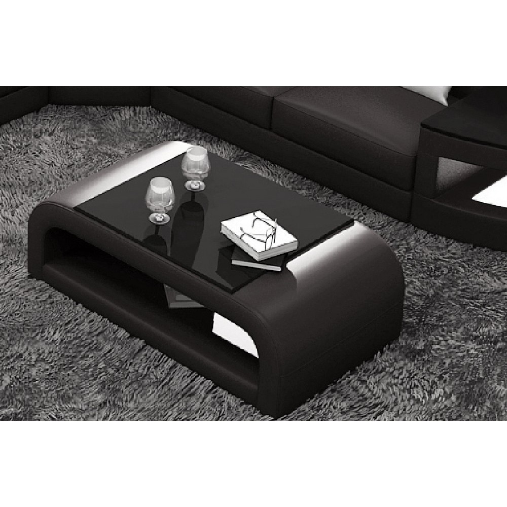 Table basse design JERSEY, noire Table basse design JERSEY, noire