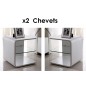 2 Chevets de qualité supérieure ELVIN, blanc (gauche et droit) 2 Chevets de qualité supérieure ELVIN, blanc (gauche et droit)