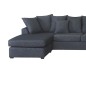 Canapé d'angle panoramique en tissu de qualité BELO, méridienne droite, gris Canapé d'angle panoramique en tissu de qualité BELO, méridienne droite, gris
