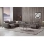 Canapé d'angle avec 2 relax électriques en cuir de buffle italien de luxe, 8 places MONACO, POUF OFFERT, moka, angle gauche Canapé d'angle avec 2 relax électriques en cuir de buffle italien de luxe, 8 places MONACO, POUF OFFERT, moka, angle gauche