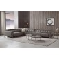 Canapé d'angle avec 2 relax électriques en cuir de buffle italien de luxe, 8 places MONACO, POUF OFFERT, moka, angle gauche Canapé d'angle avec 2 relax électriques en cuir de buffle italien de luxe, 8 places MONACO, POUF OFFERT, moka, angle gauche
