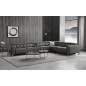 Canapé d'angle avec 2 relax électriques en cuir de buffle italien de luxe, 8 places MONACO, POUF OFFERT, gris foncé, angle droit Canapé d'angle avec 2 relax électriques en cuir de buffle italien de luxe, 8 places MONACO, POUF OFFERT, gris foncé, angle droit