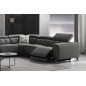 Canapé d'angle avec 2 relax électriques en cuir de buffle italien de luxe, 8 places MONACO, POUF OFFERT, gris foncé, angle droit Canapé d'angle avec 2 relax électriques en cuir de buffle italien de luxe, 8 places MONACO, POUF OFFERT, gris foncé, angle droit