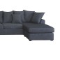 Canapé d'angle panoramique en tissu de qualité BELO, méridienne gauche, gris Canapé d'angle panoramique en tissu de qualité BELO, méridienne gauche, gris